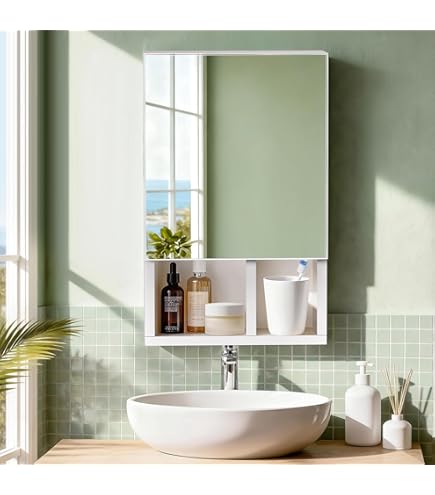 Amazon.co.jp: IKEA イケア ミラーキャビネット 扉1枚付き グリーン