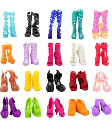 Set De Zapatos Fashion Para Muñecas Barbie - 5 Pares Set De Zapatos Fashion Para Muñecas Barbie - 5 Pares