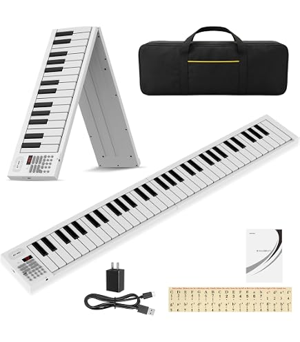 Amazon | 電子キーボード 折りたたみピアノ 61鍵 88鍵 ポータブル