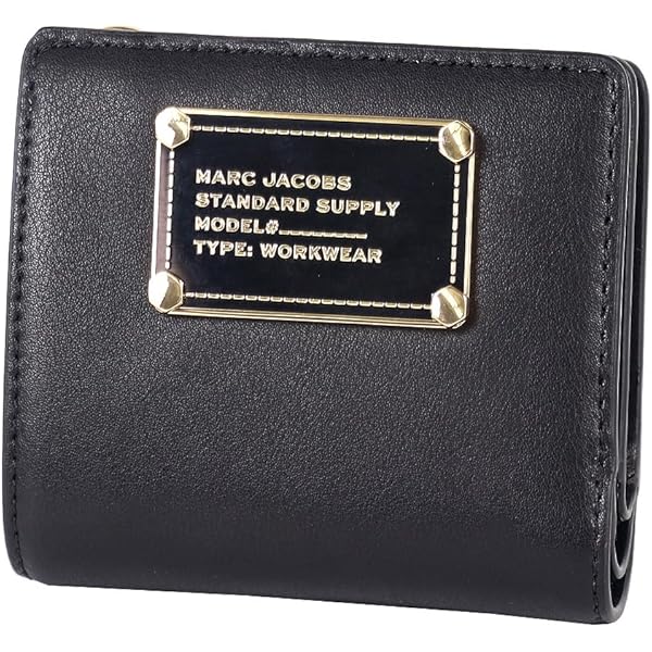 Marc Jacobs マークジェイコブス ミニ 二つ折り財布 ブラック マークジェイコブス 二つ折り財布 レディース THE MINI COMPAT