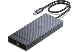 UGREEN Revodok USB Cハブ 2HDMI拡張 10Gbpsデータ転送4K60Hz 100W急速充電 1GbpsLAN カードリーダー | 10 in 1｜USB Cドッキングステーション｜USB A&C 3.2｜単出力8K@30Hz｜