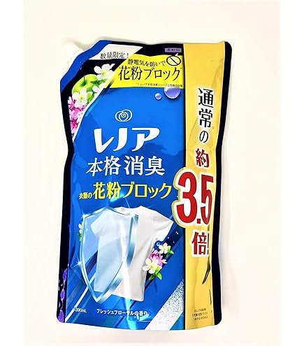P&amp;G レノア超消臭1WEEK 衣類の花粉ブロック 詰替1390ml 6個 Amazon | レノア 超消臭1week 柔軟剤 衣類の花粉ブロック フレッシュ