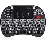 Ewin® [新型] ミニ キーボード JIS配列 ワイヤレス式 2.4GHz 無線 マウスホイール付き タッチパッド搭載 マウスセット一体型 超小型 多機能ボタン USBレシーバー付き バックライト８色自由変更 Amazon fire TV、PS3、PS4、PS4 Pro、Raspberry PI、TV Box、Pro、HTPC、Google Smart TV、Andriod Smart TV、IPTV、Laptop、PC、Pad等対応Mini Keyboard 【日本語説明書＆1年保証付き】