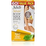 Nad's Natural Body Wax Strips 60pk Value Pack