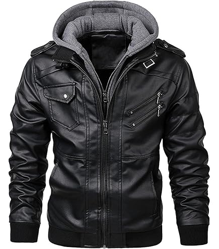 Amazon | X.N.S(希望)バイク用 レザージャケット防風防寒 春.秋.冬