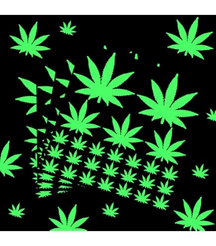Holographic Cannabis Weed Pot Leaf Decal - Custom Artistic Rasta 420 Sticker