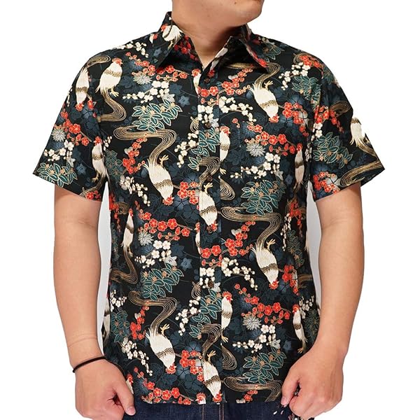 Amazon.co.jp: [衣櫻] ころもざくら 和柄 半袖シャツ 日本製 MADE IN