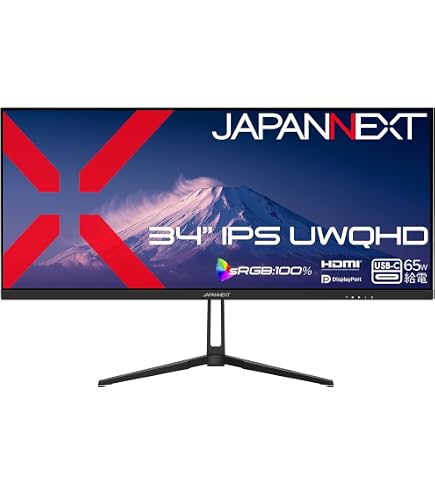 Amazon.co.jp: JAPANNEXT 34インチ ゲーミングモニター JN