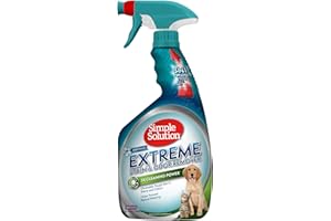 Simple Solution Extreme Pet Stain and Odor Remover | Enzymatic Cleaner with 3X Pro-Bacteria Cleaning Power | Spring Breeze, 32 Ounces