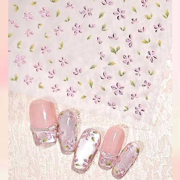 Amazon | スミレ フラワーネイルシール バイオレット(R003)花輪 植物  