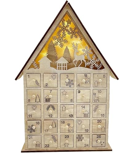 Amazon.co.jp: クリスマスカウントダウン木製アドベントカレンダー木製