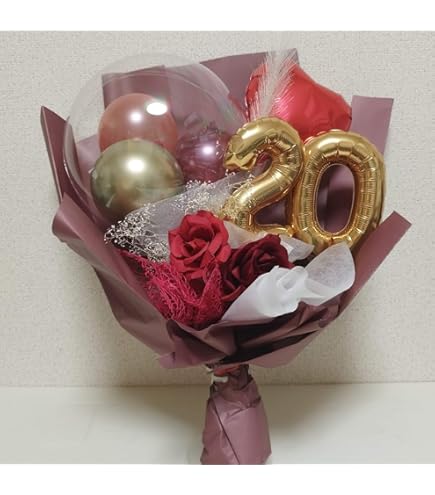 Amazon | 【名入れ可】 お祝い バルーンブーケ 雅 ギフト 花束 女性