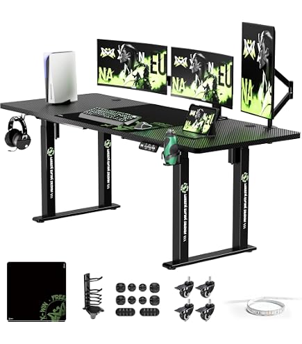 RESPAWN 1048 Gaming Desk - 48in Computer Desk With Mouse Pad, PC Workstation With Cable RESPAWN 1048 Gaming Desk - 48in Computer Desk With Mouse Pad, PC Workstation With Cable