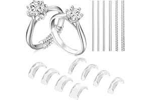 Invisible Ring Size Adjuster for Loose Rings Silicone Ring Sizers Resizer Spacer Tightener Reducer for Men and Women, Clips to Make Rings Smaller Without Resizing (Transparent-14PCS)