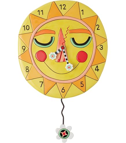 Enesco 6014454 Allen Designs Desk Clock, Rainbow Fish 6.5 Inches