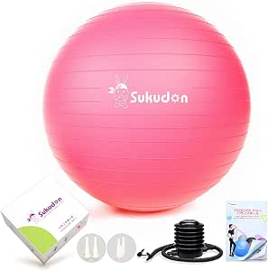 サクラチェッカー Sukudon バランスボール 45 55 65 75cm 11色 厚手 ヨガボール アンチバースのやらせ評価 口コミをチェック
