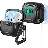 ESR AirPods4 ケース 2024 ロック付き 片手で簡単オープン MagSafe対応 マグネット蓋 Cyberシリーズ ブラック | AirPods 第4世代 (USB-C) 対応 紛失防止 マグネット蓋 耐衝撃 強力落下保護 キズ防止 カ