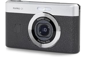 KODAK Pixpro C1 – 超コンパクトデジタルカメラ| 13MP BSI CMOS、4倍ズーム、2.8インチLCDスクリーン、LEDフラッシュ、内蔵バッテリー – ブラック