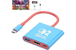 Switch 2用ドック【2025年新登場-3in1多機能】スイッチ 2 ドック テレビ接続出力 直接にTV出力 ドック多機能 HDMI 4K@60Hz/USB 3.0/PD100W Switch & Switch 有機EL用ドック 急速充電 Typ