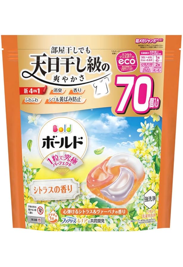 Amazon.co.jp: P&G ボールドジェルボール 4D 心弾けるシトラス