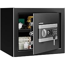Amazon.co.jp: NATRKE 金庫 28L 家庭用金庫 小型簡易保管庫 暗証番号