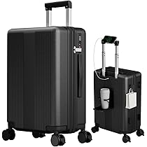 Amazon | [Soolom] スーツケース 拡張機能付き 機内持ち込み 多機能