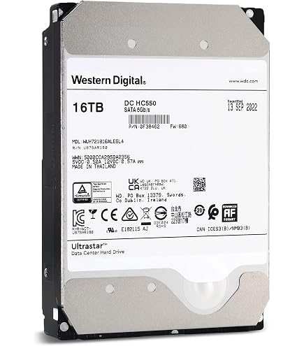 Seagate Barracuda 16TB Internal Hard Drive, 7200 U/Min, 512MB