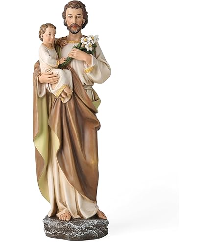 Amazon.co.jp: 聖家族 イエス マリア ヨセフ 彫像 置物 高さ約約30cm