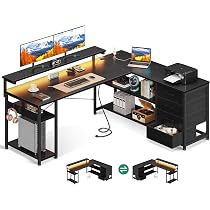 Amazon | AODK ゲーミングデスク 引き出し4杯付き パソコンデスク