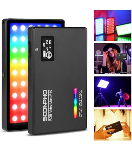 ビデオライト LED RGB  スタンド カバンなし Amazon | SOONPHO RGBビデオライト LED撮影用ライト 2500K-8500K CRI