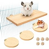 3点セット ペット用品 小動物 L字型 木製コーナーステージ ハムスターのステップ 踏み台 シマリス モモンガ チンチラ チビトトロ 飼育ケージ内装 足場 遊び場 運動不足に対応 取り付け簡単 安全 耐久性(H03)