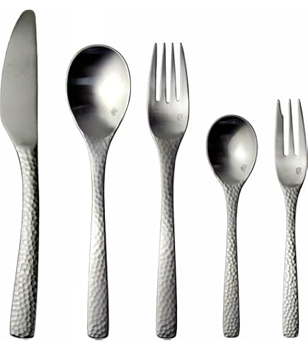 Amazon | 20-pieceプレミアム真鍮銀製カトラリーセット、真鍮キッチン