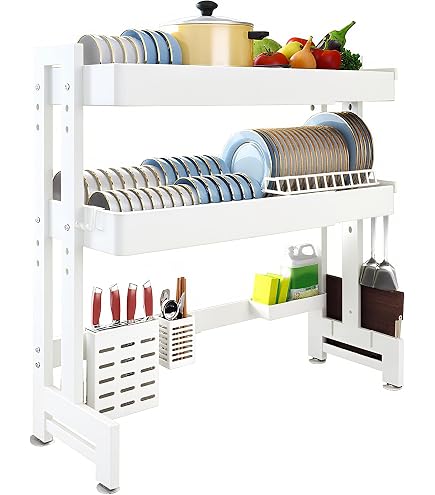 Amazon｜TOPPYA シンク ラック 食器 水切り シンク上 収納 幅75cm x