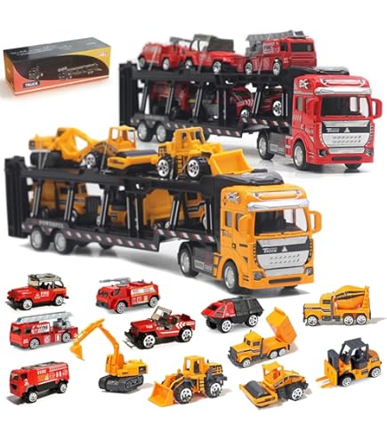 Amazon.co.jp: ミニカーセット 車おもちゃ キャリアカー ミニカー8台