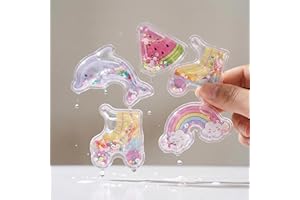 第二弾！ 3枚入【水入りシール 国内初！】 ウォーターシール しーる帳用 揺れる 【液漏れ交換可能】女の子 男の子 手帳デコ 安い ぷっくりぷくぷく かわいい 日記デコ ギフト ご褒美 立体 3D 手芸用品 平成 子供 キラキラ 幼稚園 小学生 プレ