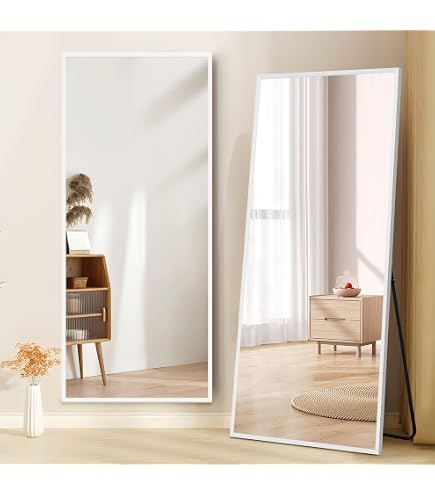 Amazon.co.jp: 【160*60CM-ホワイト-直角】全身鏡 姿見鏡 スタンド