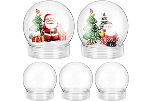 Garneck スノードーム キット 透明 Diy プラスチック 150ml 5個セット 詰め替え 充填可能 クリスマスデコレーション お祝い用