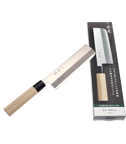 日本橋 木屋 墨流し菜切　165mm 水牛口 Amazon | 木屋 イヅツキ 墨流し 菜切包丁 西型 165mm 磨き仕上げ