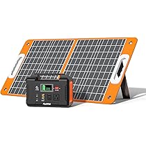 新品！アウトドア・防災に！FlashFish ポータブルソーラー発電機 E200 e200_w.jpg