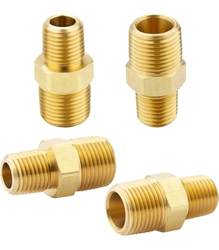 MSAEIQUN Brass Reducer Hex Bushing Threaded Pipe Fitting 3 8 Npt Male X 1 4 Npt Female Bushing 3 8 To 1 4 Adapter Pack Of 10 - View #12