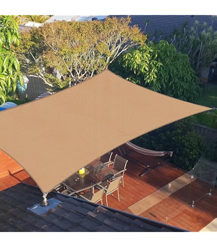 【在庫セール】SUNNY GUARDひ雨よけ シェード 4x6m ベージュ 撥水 Amazon.co.jp: SUNNY GUARDひ雨よけ シェード 4x6m アイボリー