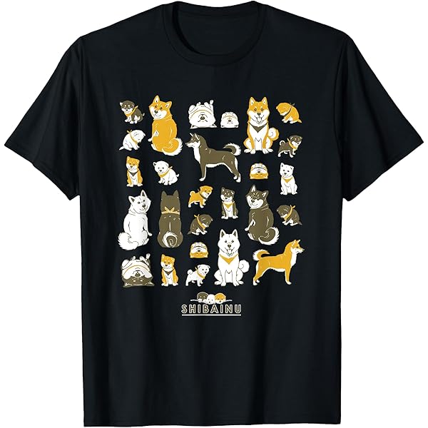 Amazon | 柴犬たくさん 大集合Ver かわいい柴犬 柴犬 イラスト T