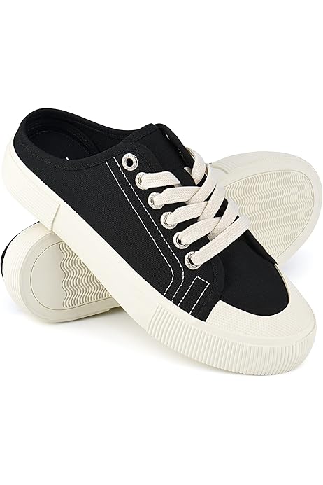 canvas sneaker mules