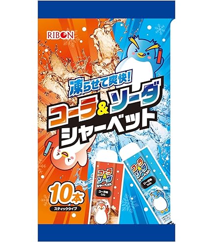 Amazon.co.jp: リボン 果汁100%フローズンシャーベット 9本×16袋