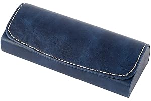 テーシーケース メガネケース 紺 ハード マグネット式 HY-8109-6
