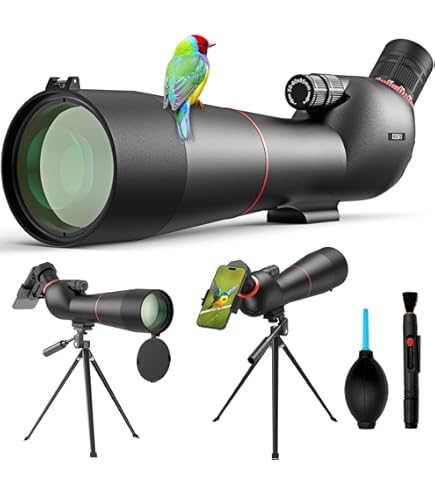 Arcticwind 25-75x60 Spotting Scope,Spotter Scopes With Tripod Carrying Bag Phone Adapter Waterproof Hd Scope For Target Shooting Hunting Bird Watching Wil - View #3