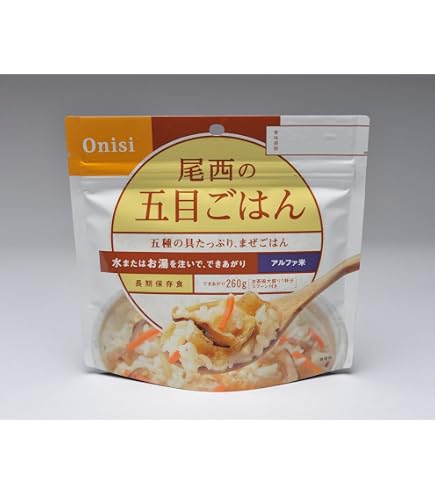 Amazon | 【Onisi】尾西 アルファ米 保存食 非常食 備蓄用食品 五目