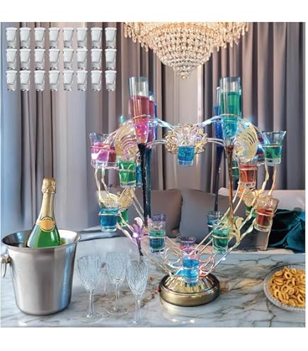 Amazon｜テキーラ 船 船型酒棚 24カップ 雰囲気作り LED酒ボトルの表示