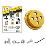[SuiiGoo]オス金具 ワンタッチ工具ホルダー対応【5孔デザイン スタビリティ増強】【アルミ合金製 回転式】アルマイト仕上げ 取付金具 セフティホルダー 電工腰袋など対応可能 (金色, 1個入り)
