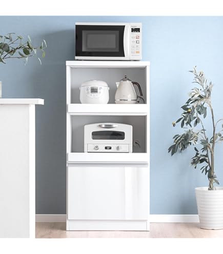 Amazon.co.jp: クロシオ 鏡面扉付ラック W60 幅59×奥行28.5×高さ56.5cm